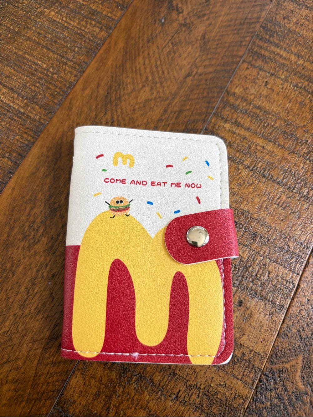 Mc-style Red & Yellow Wallet Phone Case - Fun Cartoon Design